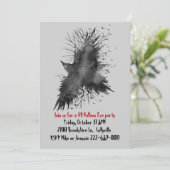 Invitation de la fête d'Halloween du Corbeau noir (Debout devant)