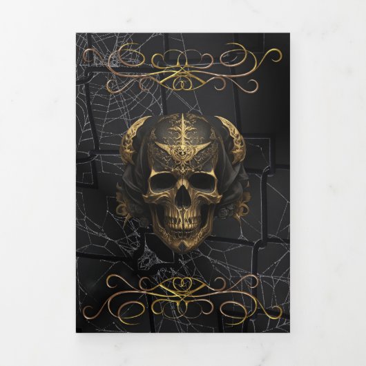 Invitation de la fête d'Halloween du crâne et de l (Page de couverture)