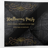 Invitation de la fête d'Halloween du crâne et de l (Intérieur en premier)