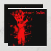 Invitation de la fête d'Halloween du sang (Devant / Derrière)