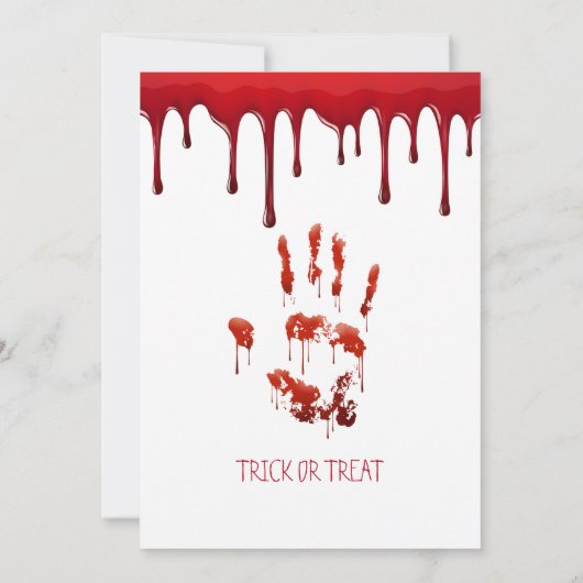 Invitation de la fête d'Halloween du sang (Dos)