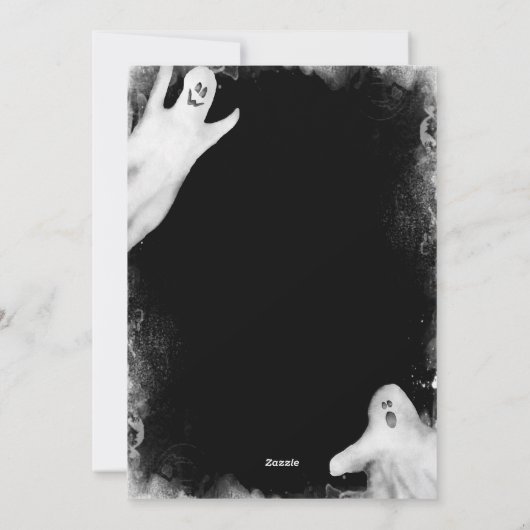 Invitation de la fête d'Halloween éffrayant (Dos)