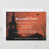 Invitation de la fête d'Halloween éffrayante (Devant)