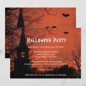Invitation de la fête d'Halloween éffrayante (Devant / Derrière)