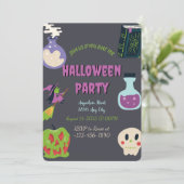 Invitation de la fête d'Halloween éffrayante (Debout devant)