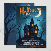 Invitation de la fête d'Halloween éffrayante (Devant / Derrière)