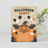 Invitation de la fête d'Halloween éffrayante (Debout devant)