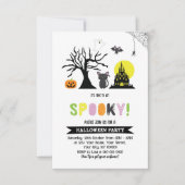 Invitation de la fête d'Halloween éffrayante (Devant)
