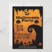 Invitation de la fête d'Halloween éffrayante (Devant)