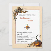 Invitation de la fête d'Halloween éffrayante (Devant)