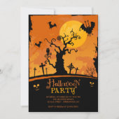 Invitation de la fête d'Halloween éffrayante (Devant)