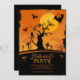 Invitation de la fête d'Halloween éffrayante