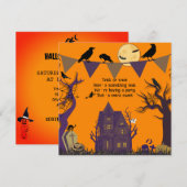 Invitation de la fête d'Halloween éffrayante (Devant / Derrière)