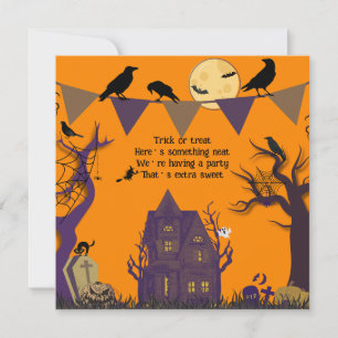 Invitation de la fête d'Halloween éffrayante