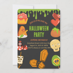 Invitation de la fête d'Halloween éffrayante
