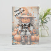 Invitation de la fête d'Halloween éffrayante (Debout devant)