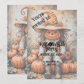 Invitation de la fête d'Halloween éffrayante (Devant / Derrière)