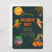 Invitation de la fête d'Halloween éffrayante (Devant)