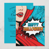 Invitation de la fête d'Halloween éffrayante (Devant / Derrière)