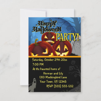 Invitation de la fête d'Halloween éffrayante