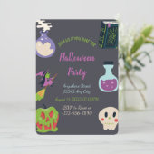 Invitation de la fête d'Halloween éffrayante (Debout devant)