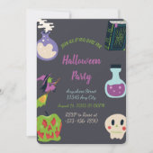 Invitation de la fête d'Halloween éffrayante (Devant)