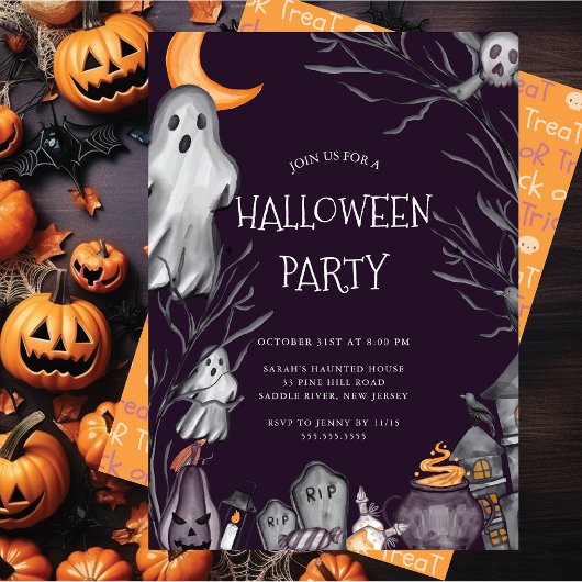 Invitation de la fête d'Halloween éffrayante