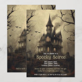 Invitation de la fête d'Halloween éffrayante (Devant / Derrière)