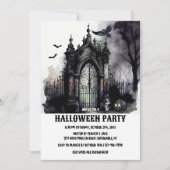 Invitation de la fête d'Halloween éffrayante (Devant)