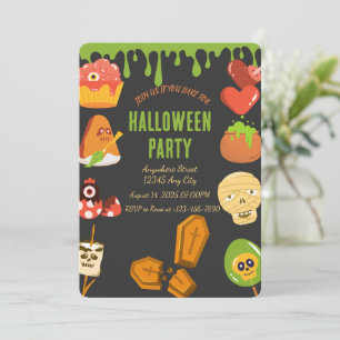 Invitation de la fête d'Halloween éffrayante
