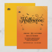 Invitation de la fête d'Halloween éffrayante (Devant / Derrière)