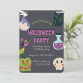 Invitation de la fête d'Halloween éffrayante (Debout devant)