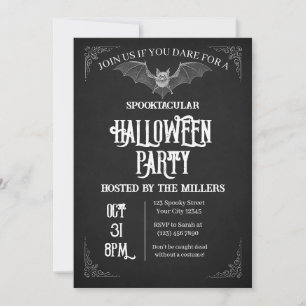 Invitation de la fête d'Halloween éffrayante chauv