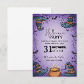 Invitation de la fête d'Halloween éffrayante - mod (Devant / Derrière)