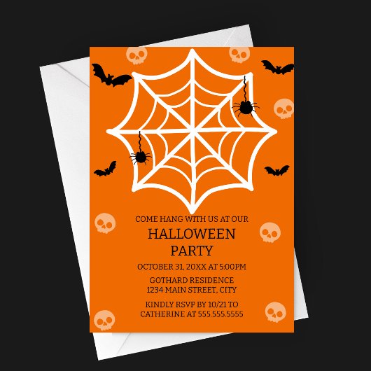 Invitation de la fête d'Halloween éffrayante-mûre