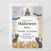 Invitation de la fête d'Halloween éffrayante | Tex (Devant)