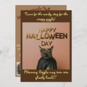 Invitation de la fête d'Halloween Enfants (Devant / Derrière)