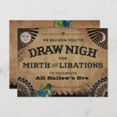 Invitation de la fête d'Halloween | Esthétique égy (Devant / Derrière)