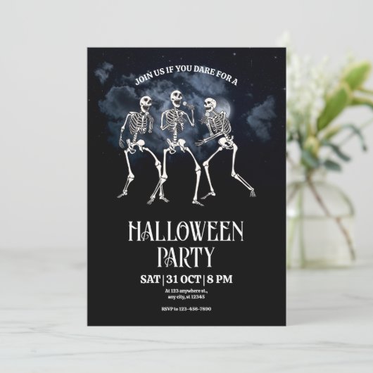 Invitation de la fête d'Halloween, fête d'Hallowee (Debout devant)