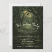 Invitation de la fête d'Halloween Forêt tortueuse (Devant)