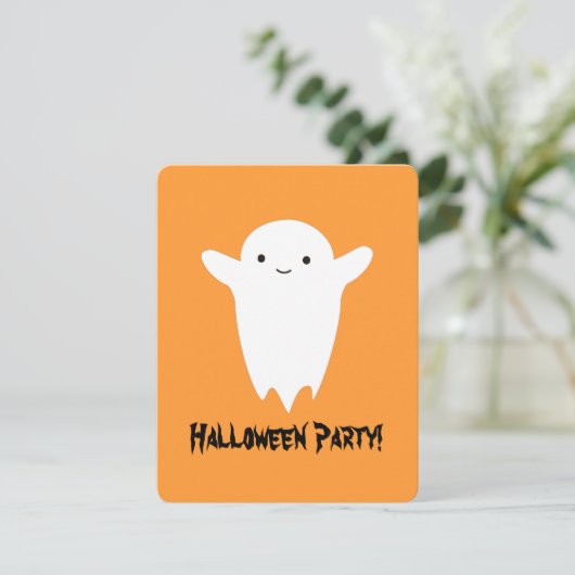 Invitation de la fête d'Halloween Ghost (Debout devant)