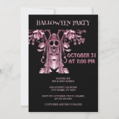 Invitation de la fête d'Halloween Ghost rose (Dos)