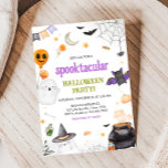 Invitation de la fête d'Halloween Ghost Spooktacul<br><div class="desc">Faites-vous plaisir avec ces adorables et conviviaux invitations de la fête d'Halloween ! Parfait pour donner le ton d’une soirée terriblement amusante,  téléchargez,  imprimez et envoyez à vos amis-ghoul pour une nuit qu’ils n’oublieront pas! 👻 🧡 1SE C</div>