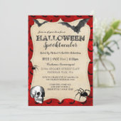 Invitation de la fête d'Halloween gothique vintage (Debout devant)
