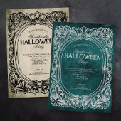 Invitation de la fête d'Halloween gothique violet
