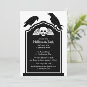 Invitation de la fête d'Halloween Gravestone (Debout devant)
