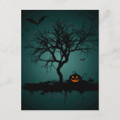 Invitation de la fête d'Halloween Grunge Vert éffr (Dos)