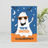 Invitation de la fête d'Halloween Gus the Ghost Ki (Debout devant)
