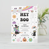 Invitation de la fête d'Halloween Hippie (Debout devant)