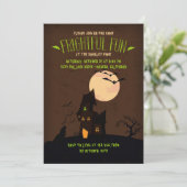 Invitation de la fête d'Halloween Howling Wolf (Debout devant)